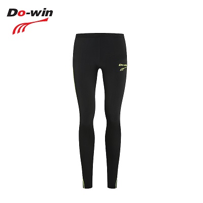 多威Dowin 九分褲男女專業跑步黑色彈力運動緊身褲28106